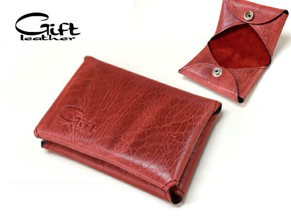 名刺入れ 本革 メンズ レッド 赤 ハンドメイド 手作り ビジネス 仕事 Gift leather 贈り物 プレゼント 父の日 ネコポス 送料無料