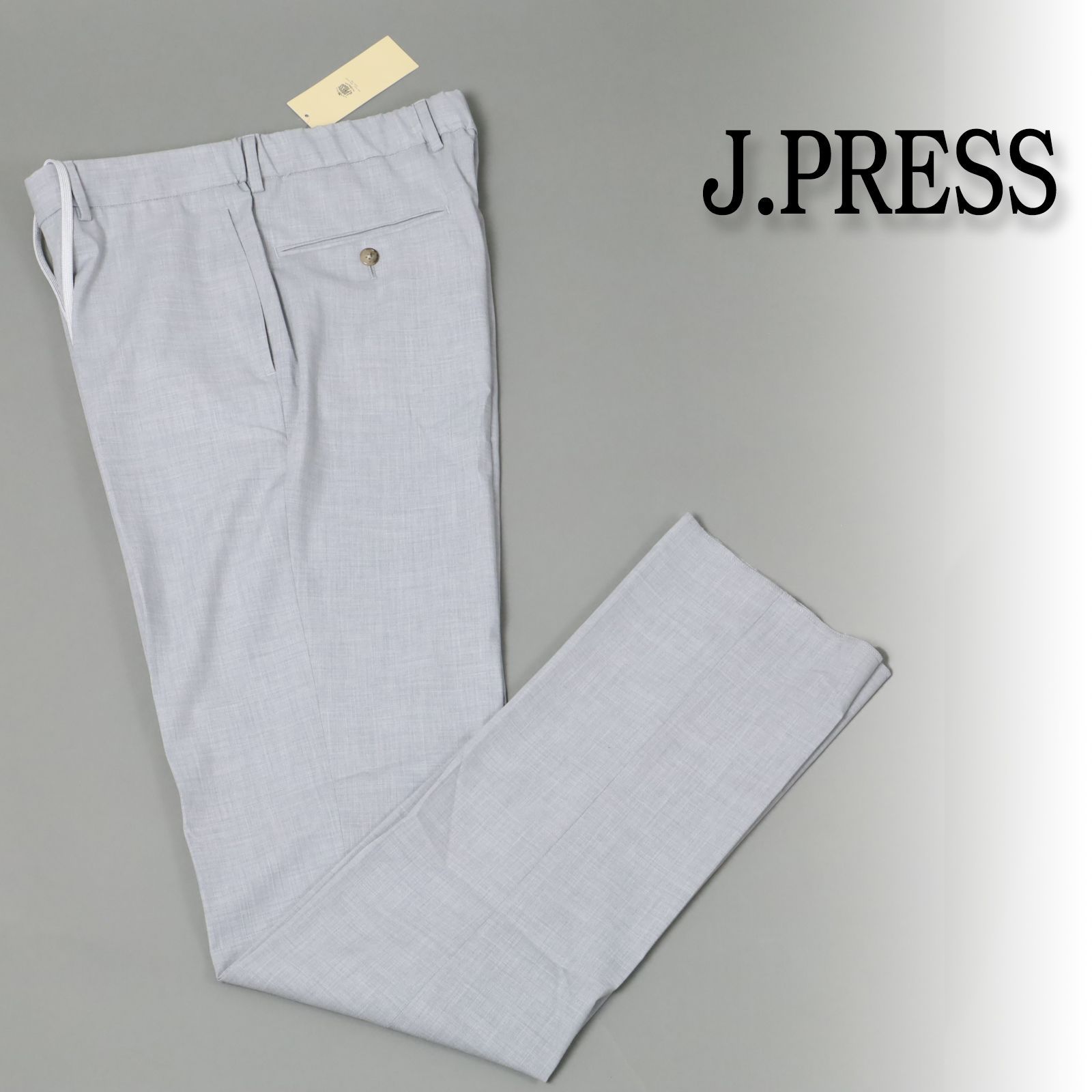 J.PRESS ジェイプレス ウール混ストレッチ スラックス パンツ Jプレス ノータック ビジネス パンツ 82 -532