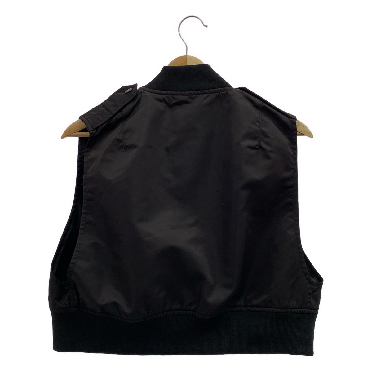  HYKE ハイク 2025 SS TYPE L-2 A CROPPED TOP ナイロン クロップド ベスト ブラック レディース ベアトップ チューブトップ トップス