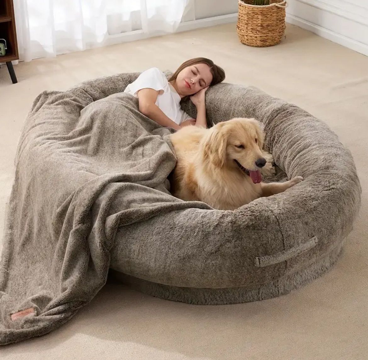犬用ベッド ふわふわ 夏用 大型犬 ベッド 安眠 ドーム型 人間用の犬用ベッド 大人サイズの犬用ベッド 大型人間用 犬用ベッド ビーンバッグベッド 人間用 巨大なビーンバッグ犬用ベッド 低反発人間 家族 ペット用