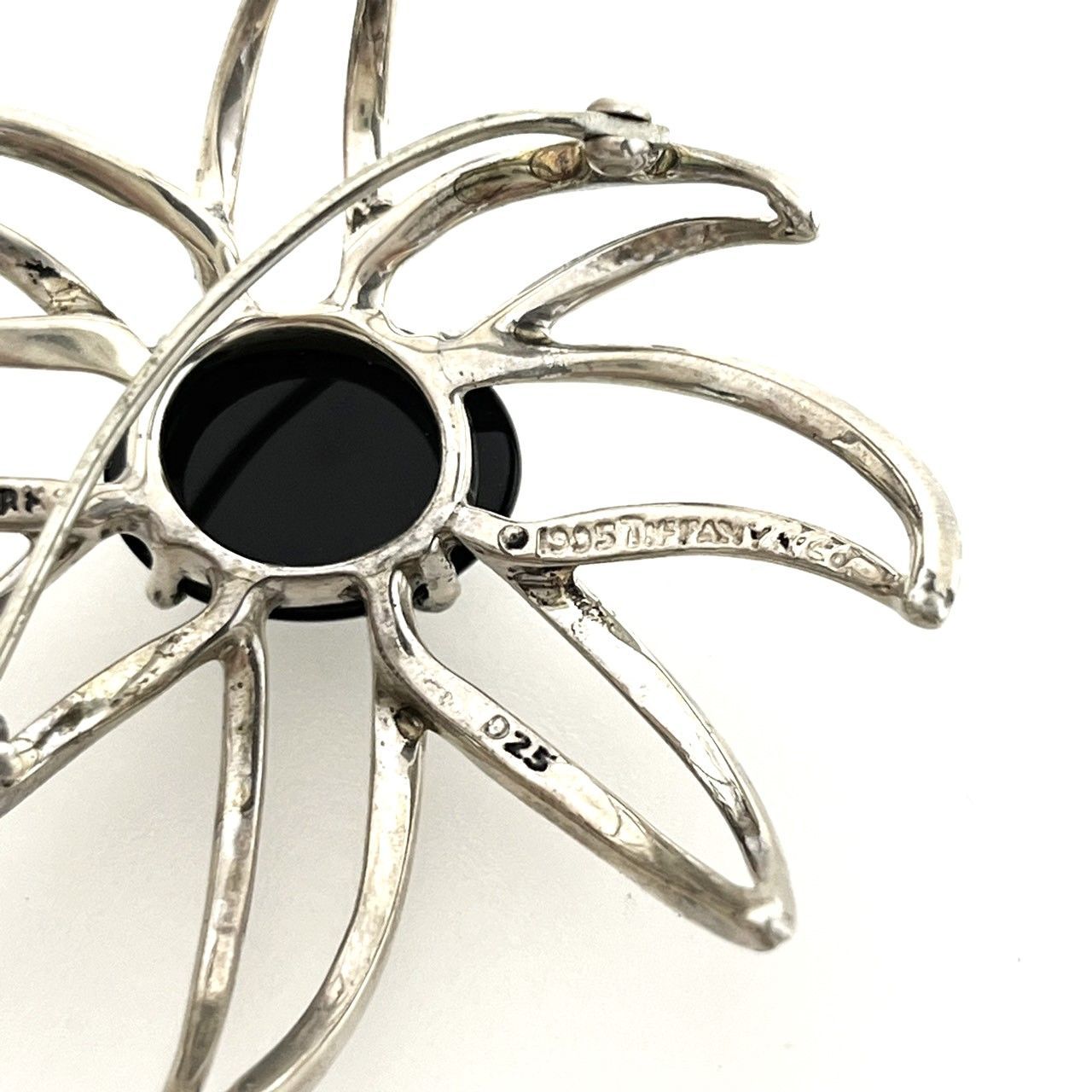 希少 ティファニー ファイヤーワークス ブローチ 925×750 オニキス 美品