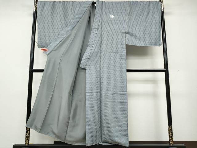 平和屋着物●男性 色紋付 羽織セット 菱繋ぎ地紋 羽織 暈し染め キングサイズ 正絹 CAAY4978ut