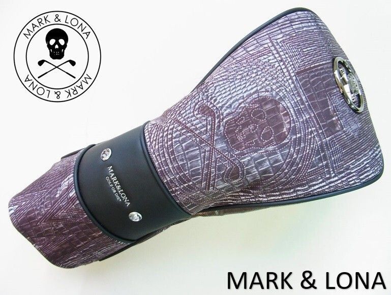 正規品 MARK-LONA マーク-ロナ Olson Luxe Driver Cover クロコダイル柄スカルロゴヘッドカバーDR MLS-4C-SH21 ブラック黒 本物保証