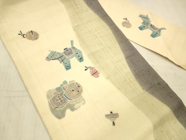 平和屋着物＊夏物　九寸名古屋帯　玩具文　正絹　逸品　DAAX8935cm 平和屋着物＊夏物 九寸名古屋帯 玩具文 正絹 逸品 DAAX8935cm - メルカリ
