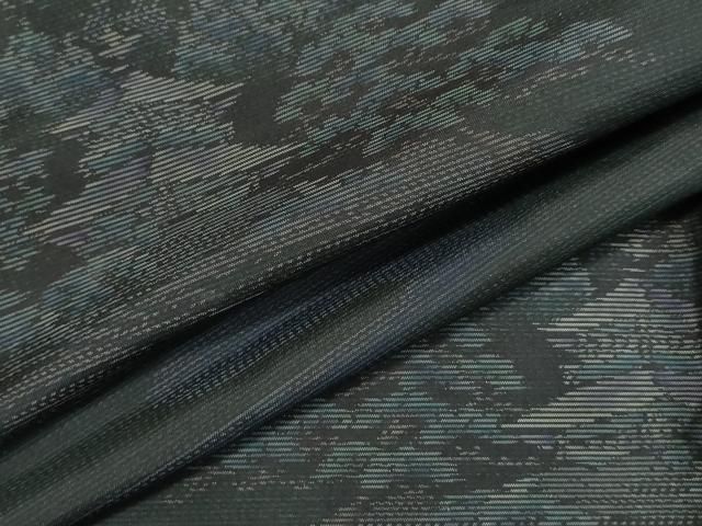 平和屋着物○本場大島紬 泥染め エ霞風景文 正絹 逸品 CAAR6495ze