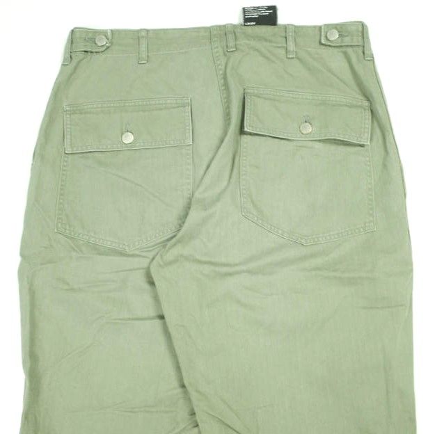 CIOTA シオタ 日本製 ストーンバイオウォッシュ加工 スビンコットン ヘリンボンベイカーパンツ PTLM-117M-SB 6(L) OLIVE ボトムス CIOTA シオタ 日本製 ストーンバイオウォッシュ加工 スビンコットン