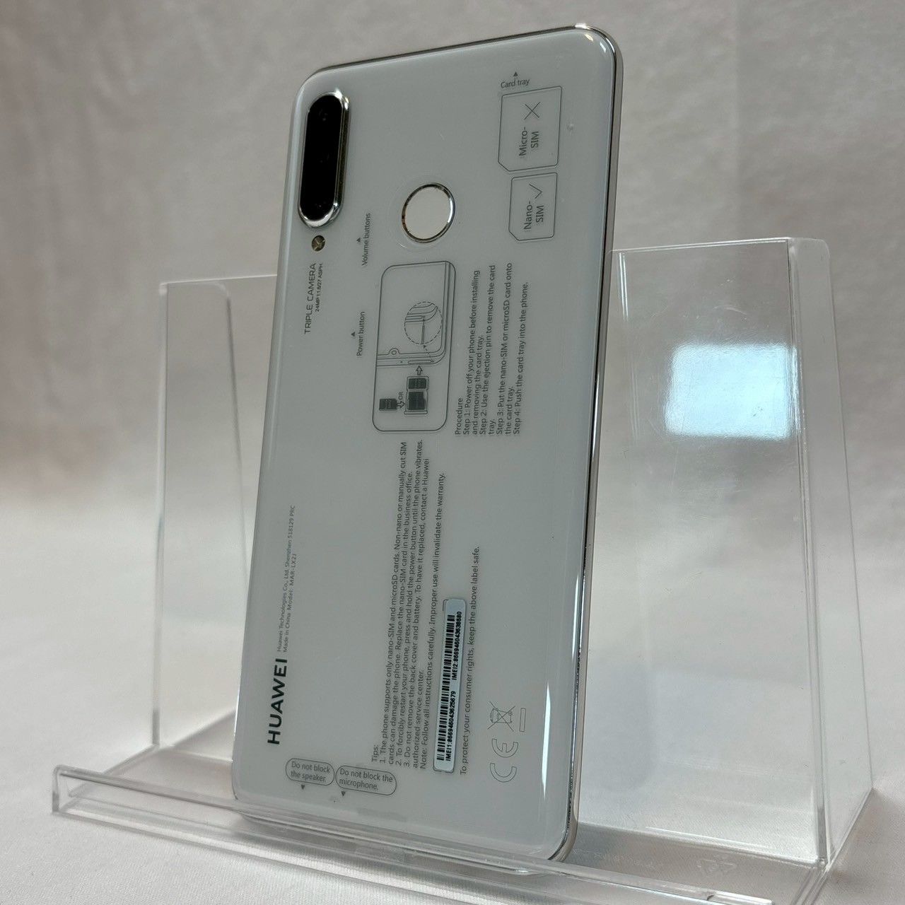 ✨SIMフリー✨】HUAWEI/P30/lite/MAR-LX2J/64GB/ホワイト/箱付き/本体