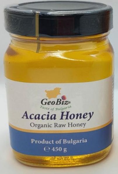 450g4瓶生オーガニックアカシアはちみつブルガリア産非加熱蜂蜜