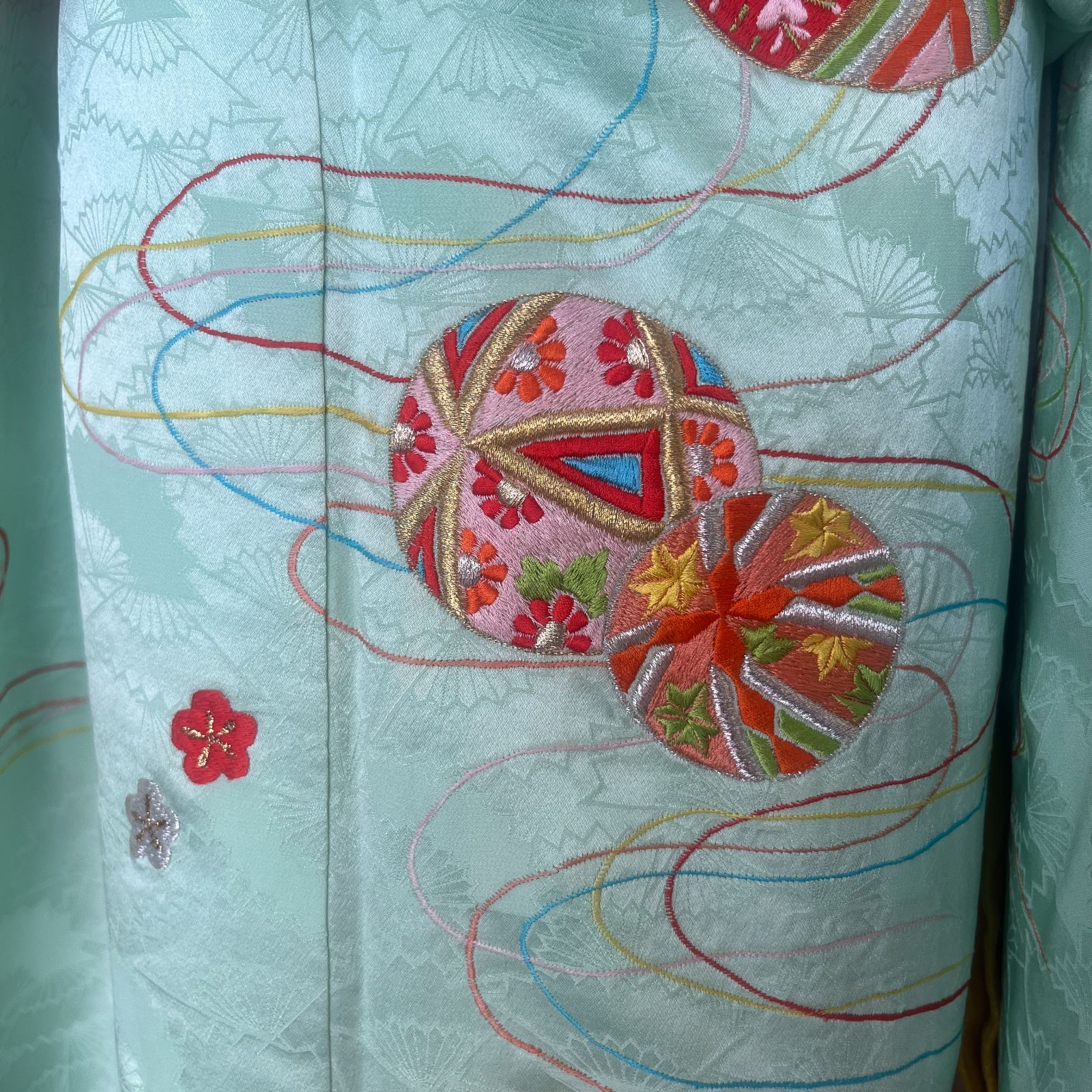 希少】刺繍 7歳 七五三 セミアンティーク ヴィンテージ 着物