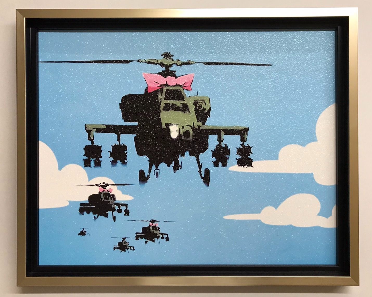 !!早い者勝ち大 !! ♥ アート 絵画 キャンバス バンクシー ヘリコプター 250930-02