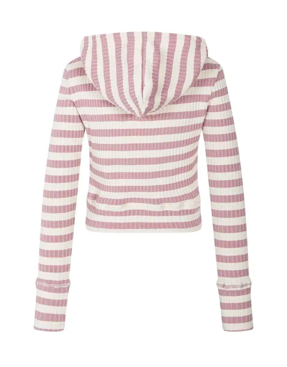  Pleasenofollow プリーズノーフォロー 鹿 リブ クロップド パーカートップ ピンク パーカー トップス