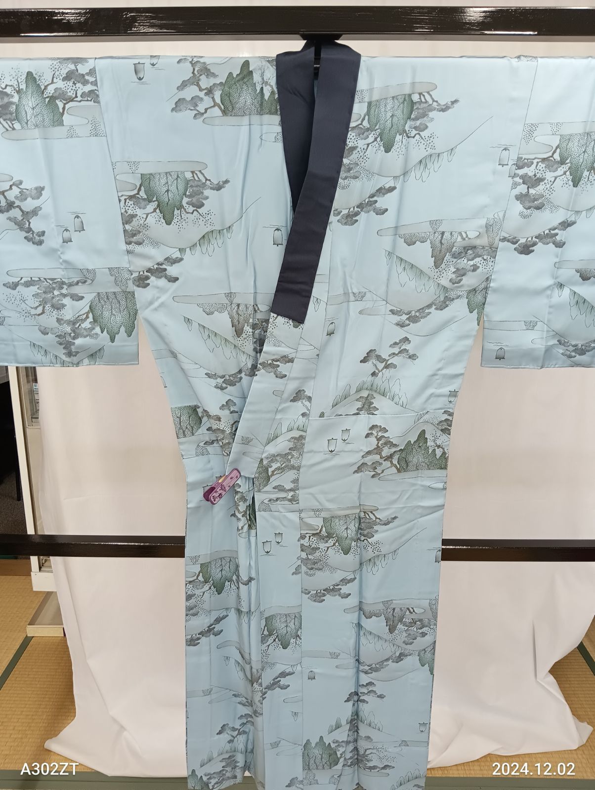 正絹 紳士長襦袢 身丈134 5cm 裄68cm 20-2543