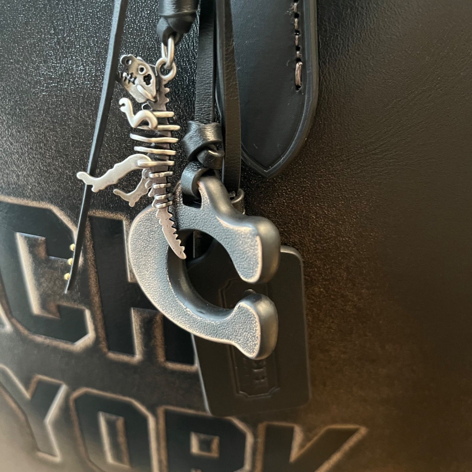 COACH コーチ リレートート ラブドレザー トートバッグ ブラック