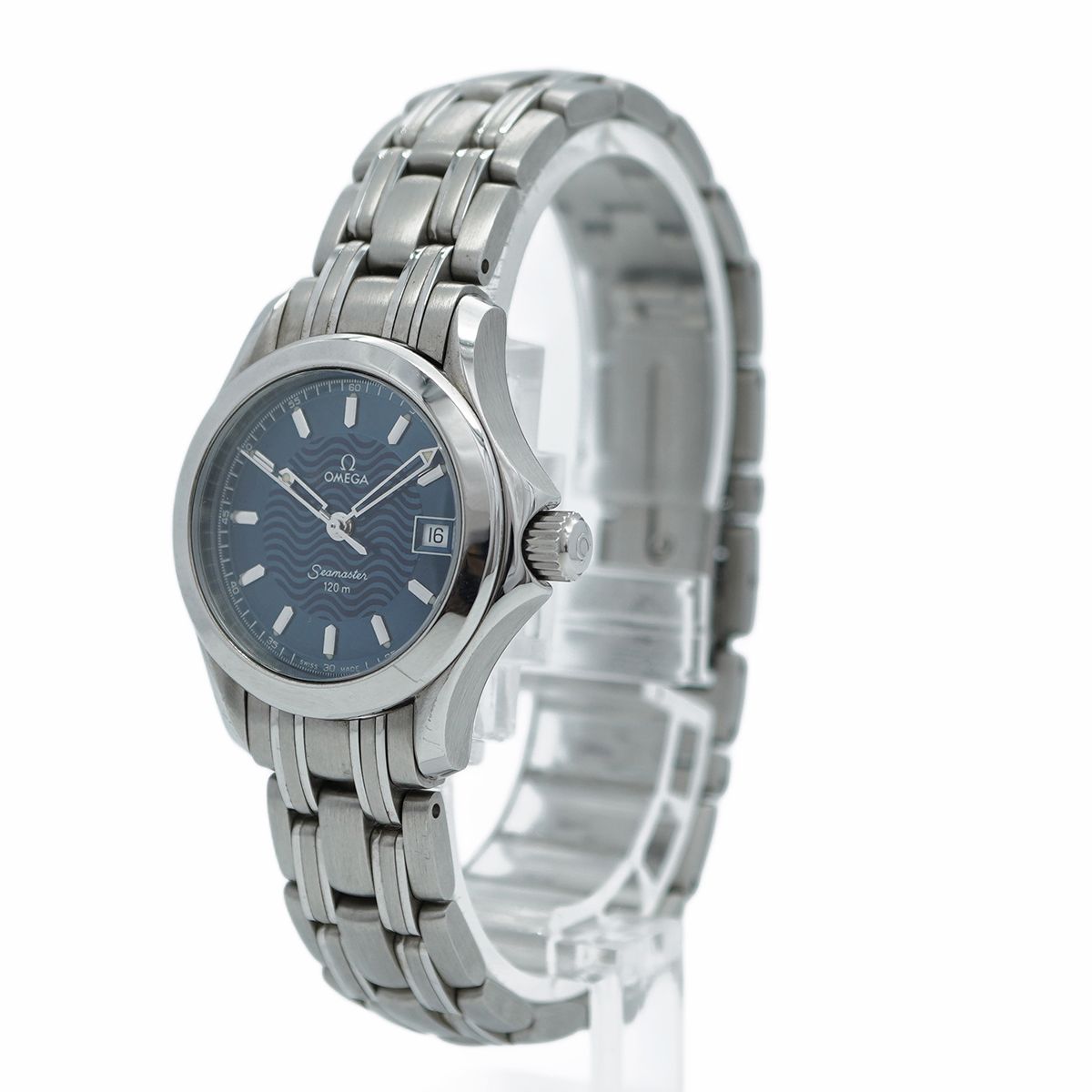 5wwi0177 オメガ シーマスター 2581.81 青文字盤 腕時計 レディース