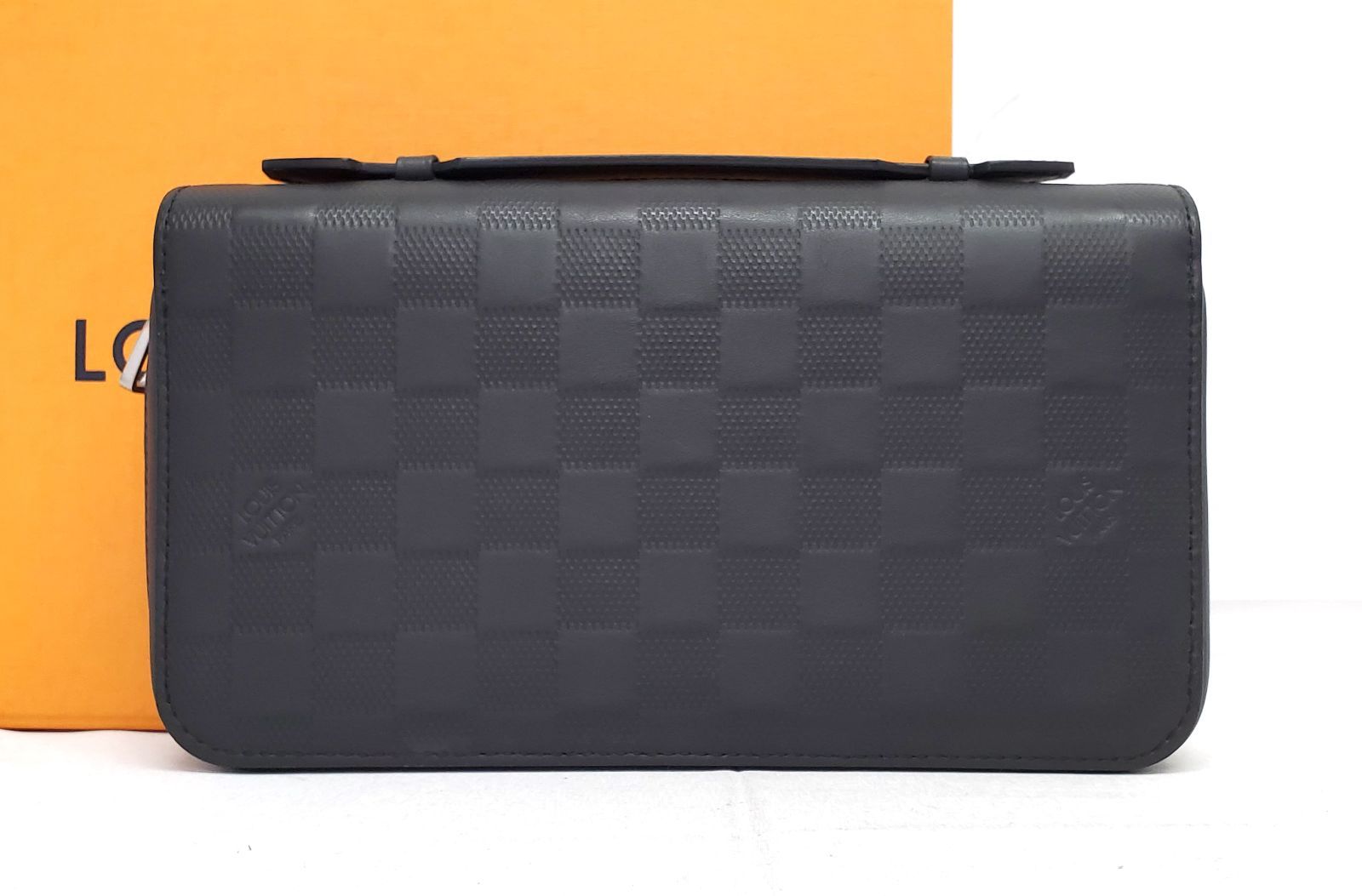S147◆ ルイヴィトン ダミエアンフィニ ジッピーXL トラベルケース◆セカンド クラッチバッグ ファスナー長財布 黒