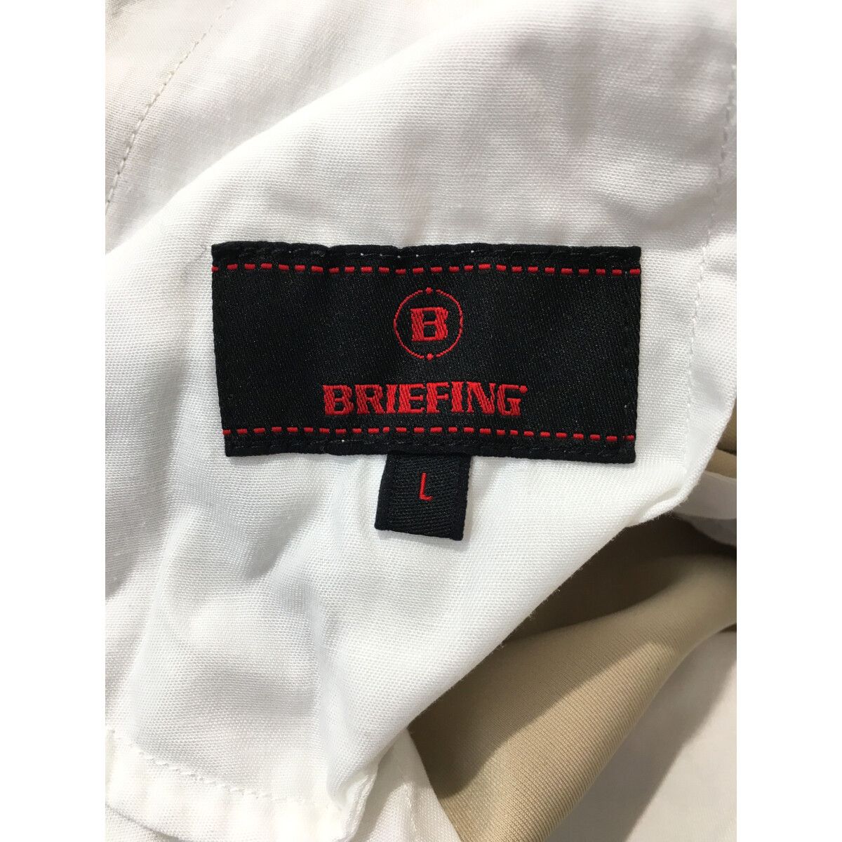 中古 メンズ ブリーフィング BRIEFING パンツ L ベージュ