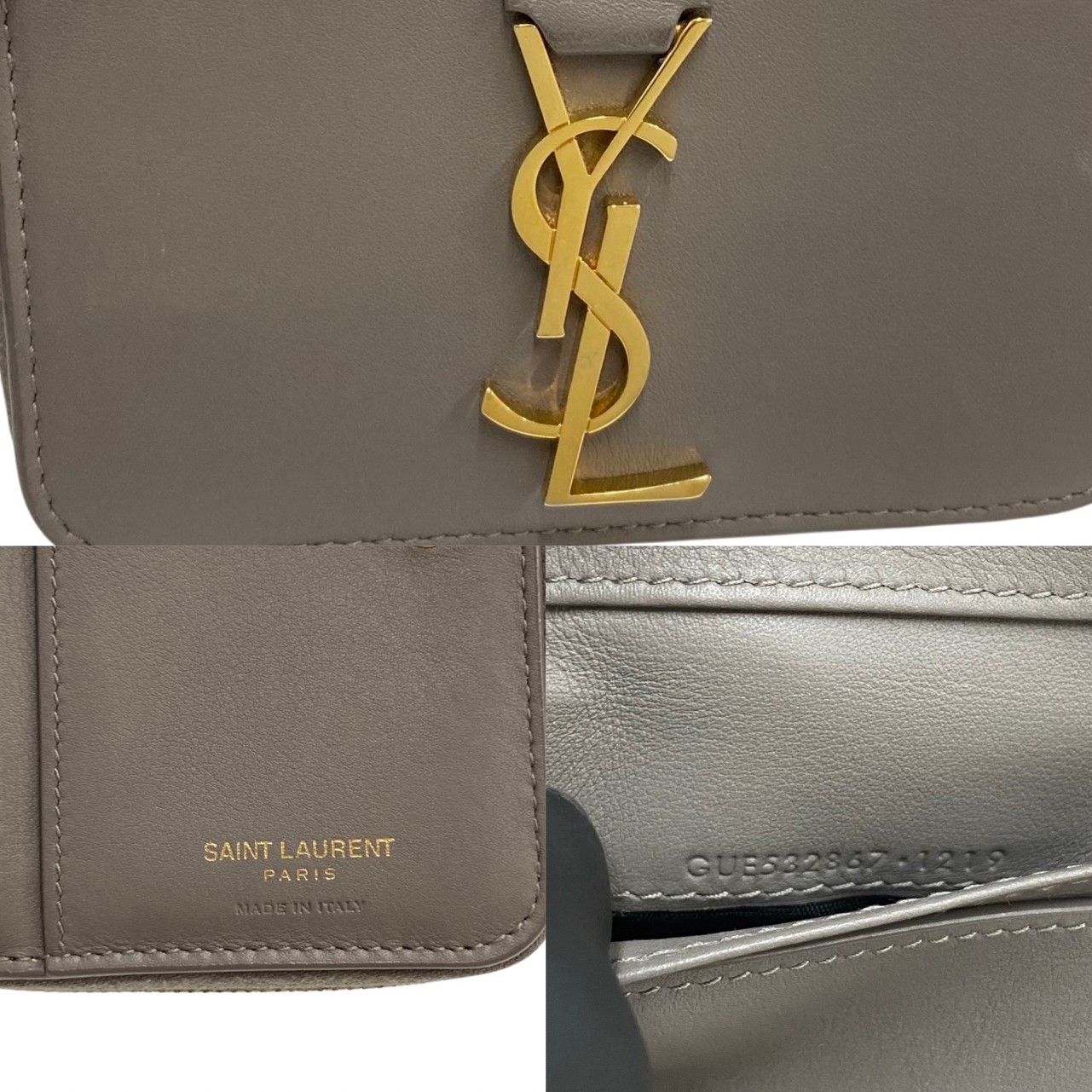 極美品 箱 袋付 SAINT LAURENT PARIS サンローランパリ YSL ロゴ