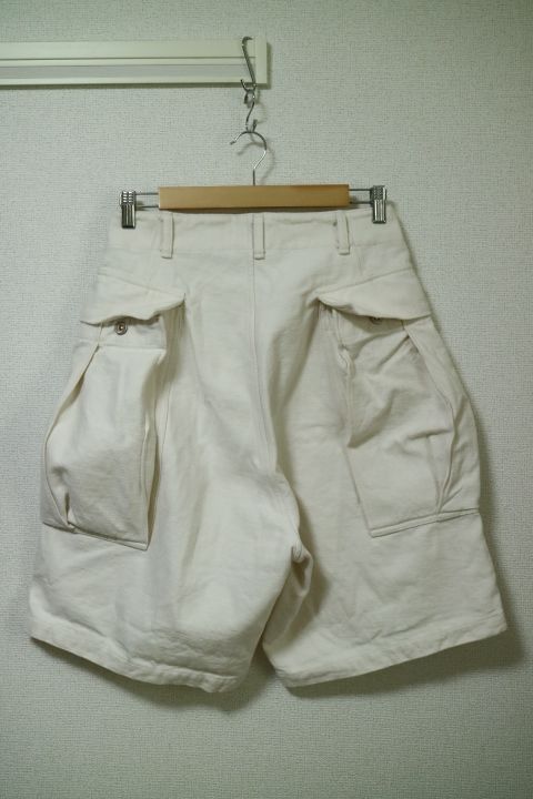 HERILL 22ss HL DENIM CARGO SHORTS ヘリル デニム カーゴ ショーツ ホワイトナチュラル ショートパンツ - メルカリ