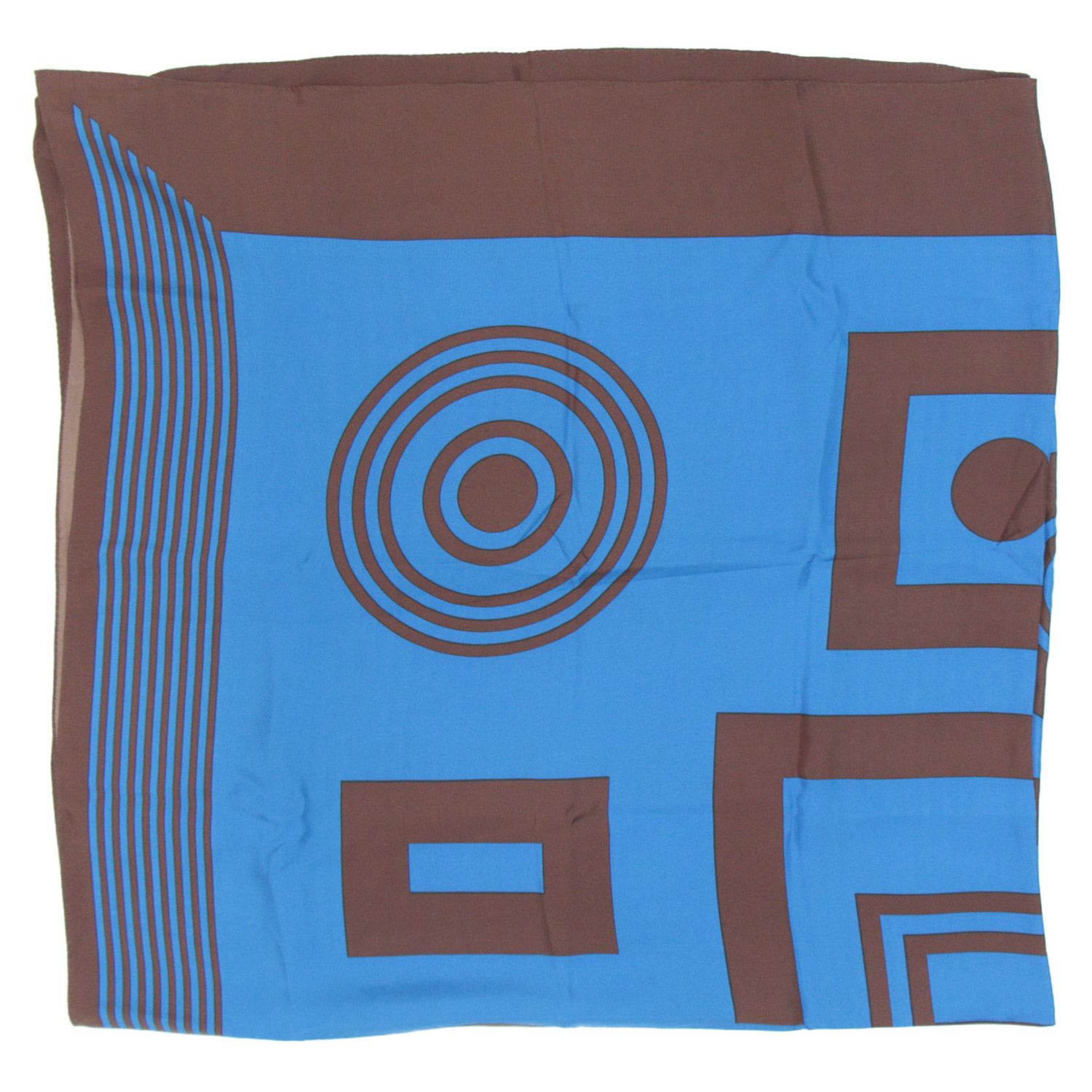 新品 FUMIKA UCHIDA フミカウチダ スカーフ ブルー ブラウン ONE SIZE