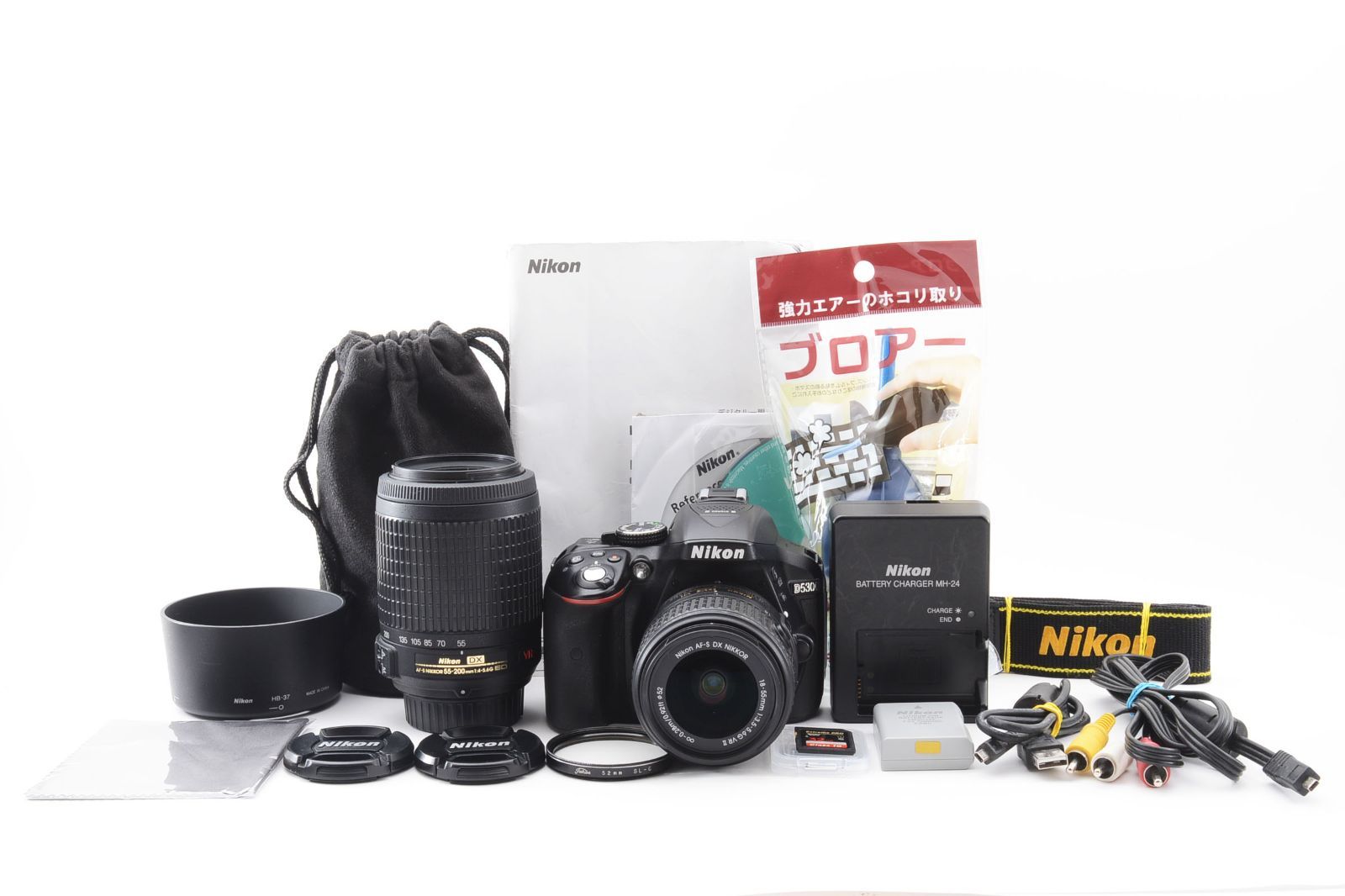 ☆ショット数6485回☆Nikon ニコン D5300☆手ブレ補正付きダブルレンズ