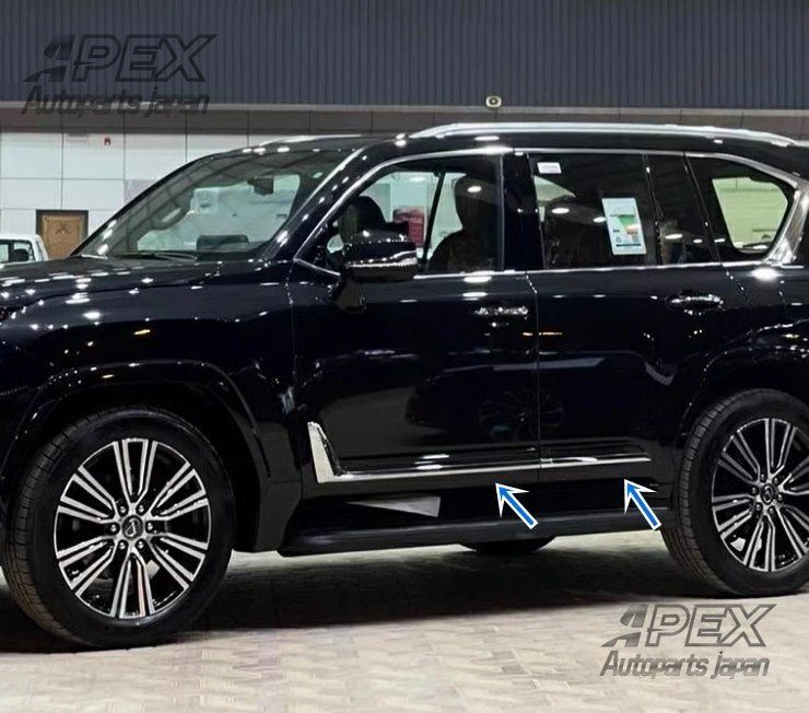 レクサス XL600 2025-2025 ABS サイドドアモール ガーニッシュ ドレスアップ 左右ブラック4P FFCRYSTALESIA_COM