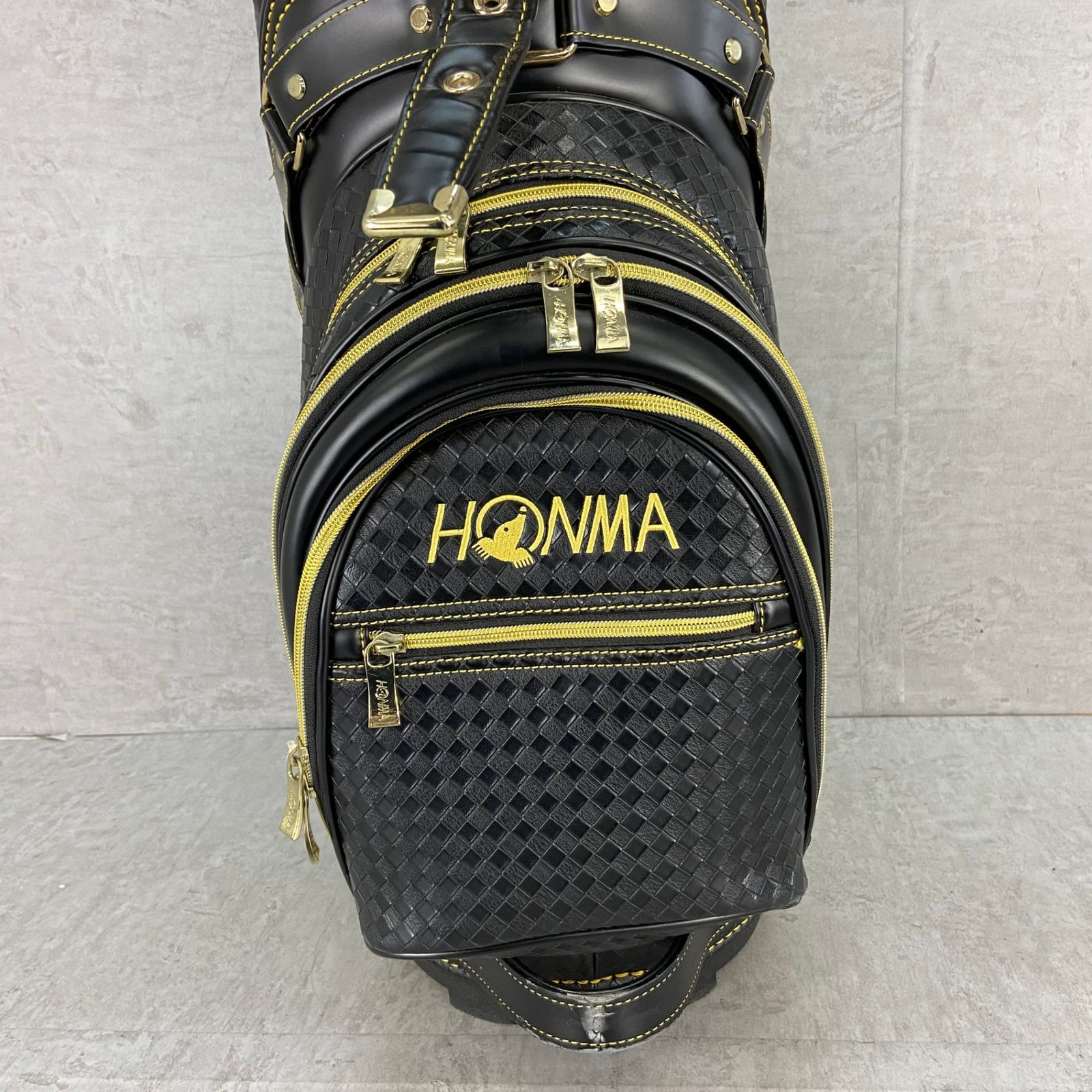 ホンマ　ゴルフ　キャディバッグ　カート式　約9.5型　4.9㎏　PUレザー HONMA ホンマ ゴルフ キャディバッグ カート式 約9.5型 約24