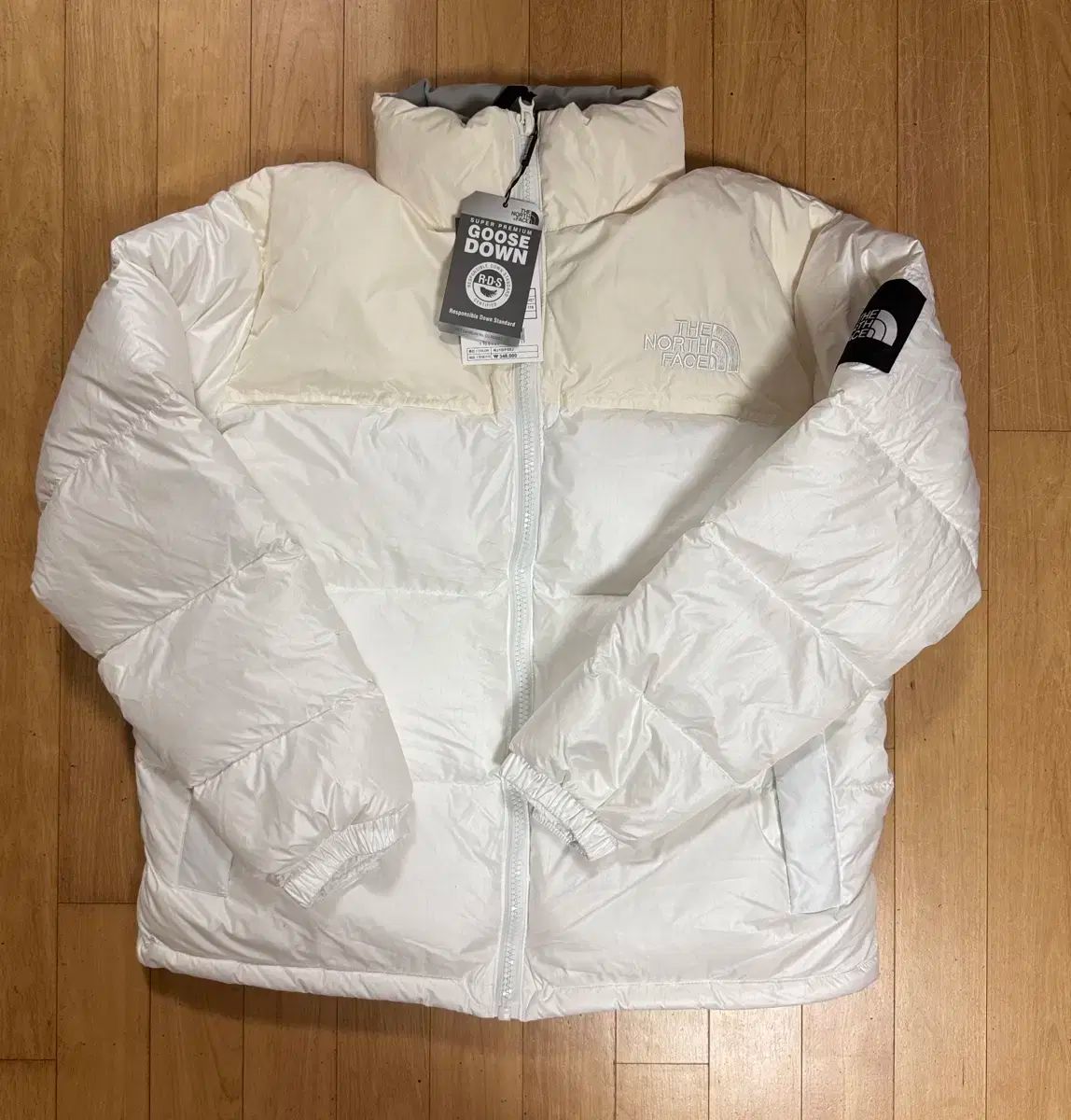 THE NORTH FACE ダウンジャケットヌプシベージュホワイト