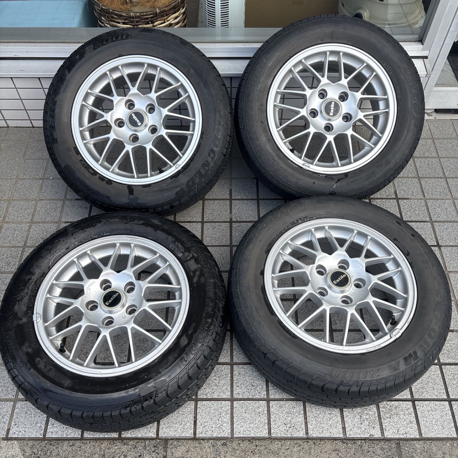最終値下げ【美品 レア】ESTILO NISSAN日産 純正 15インチ×6JJ 205 