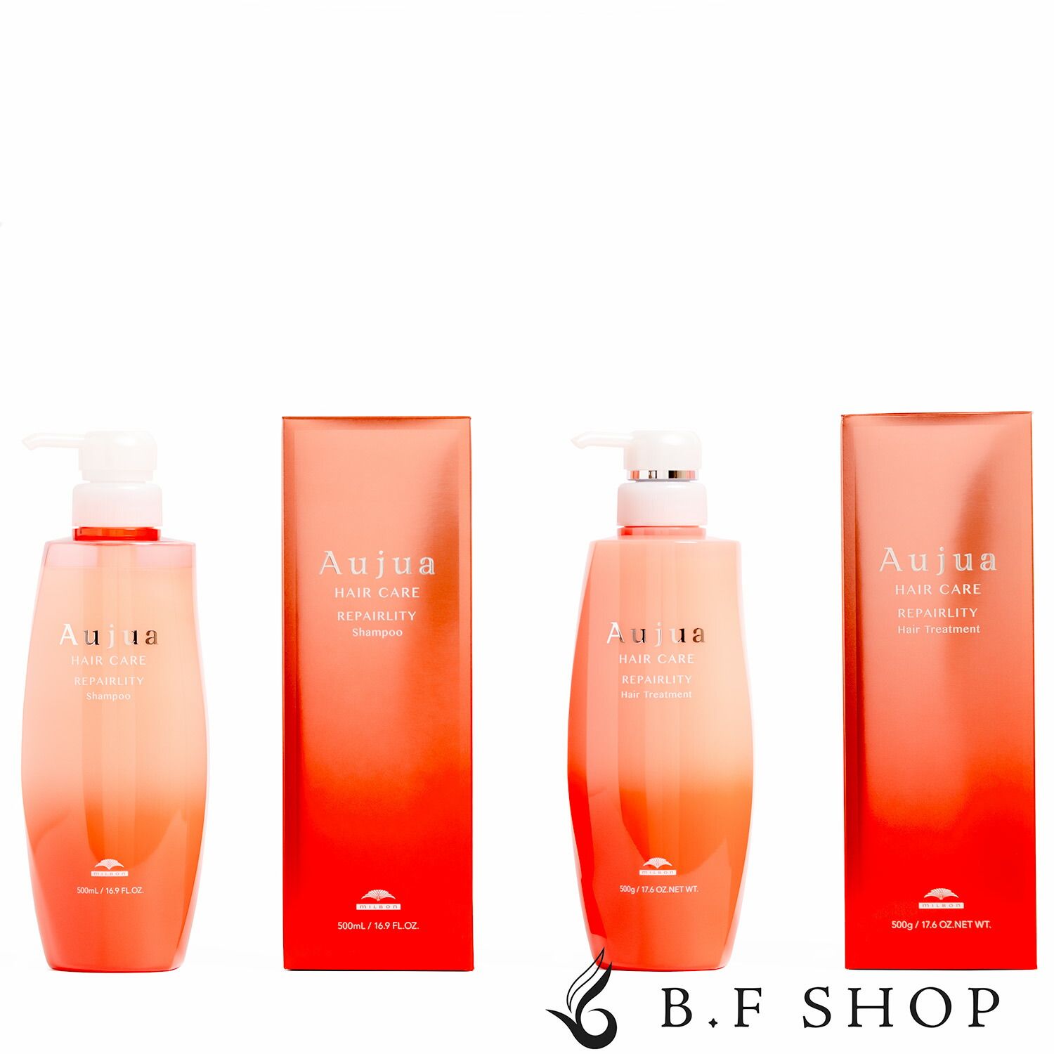 セット品 ミルボン オージュア リペアリティ シャンプー - ヘアトリートメント 500ml トリートメント milbon aujua LSC