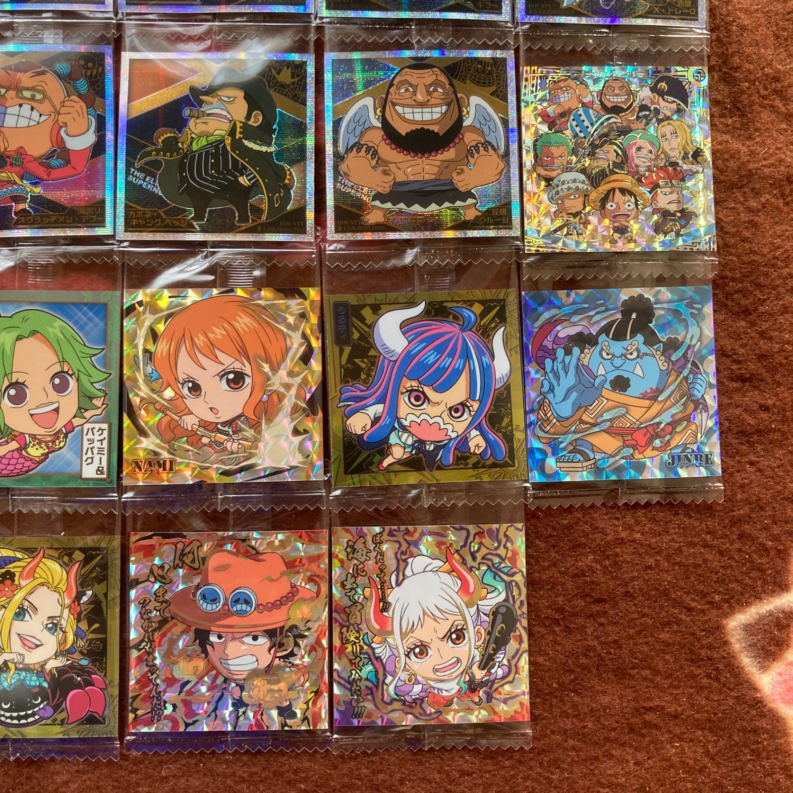 パッケージ2種付き！ワンピースシールウエハース3 ギザありフルコンプ