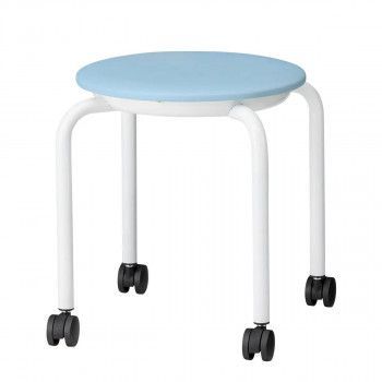 藤沢工業 TOKIO スツール JBM-C36TL-S ライトブルー レザー 5脚入