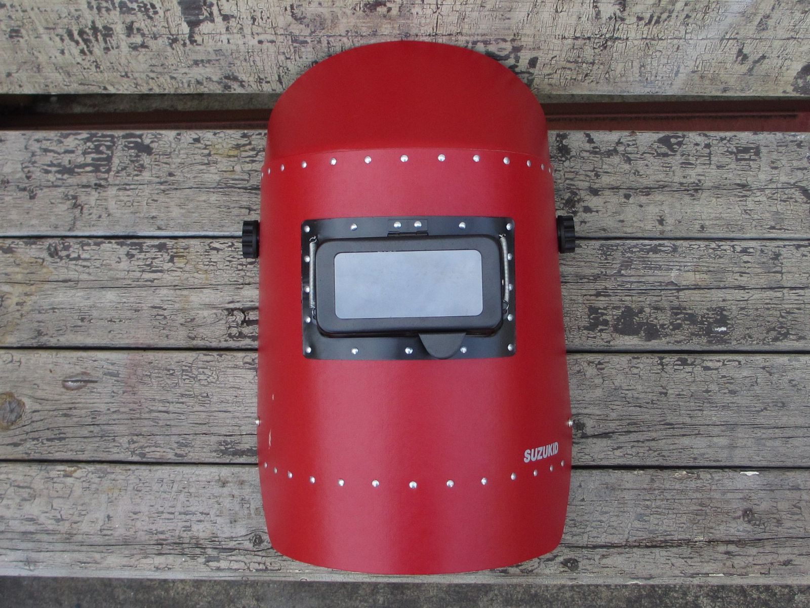 スター電器製造 SUZUKID ヘルメット面 レッド カバープレート 遮光プレート 10付 P-896