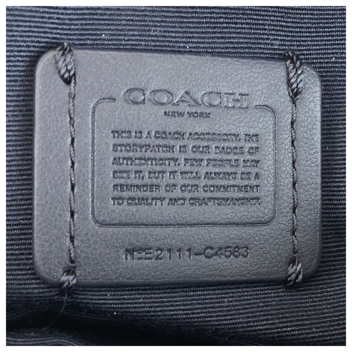 美品 COACH コーチ シグネチャー ネイビー ホワイト ゴールド金具 キャンバス/レザー E2111-C4583 ショルダーバッグ ポシェット 504995【】