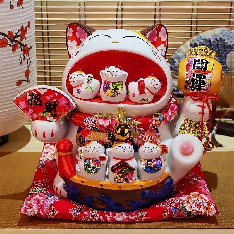 貯金箱 招き猫 ねこ ネコ 置物 オブジェ 財運 金運 開運 運気アップ スピリチュアル 瞑想 禅 幸運 開運 浄化 幸運 開運 厄除け リビング インテリア