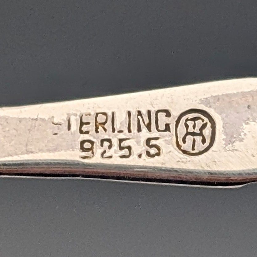 北欧ヴィンテージ エナメル装飾 純銀製 コーヒースプーン6本セット 計45g Otter Hval 北欧ヴィンテージ エナメル装飾 純銀製 コーヒースプーン6本