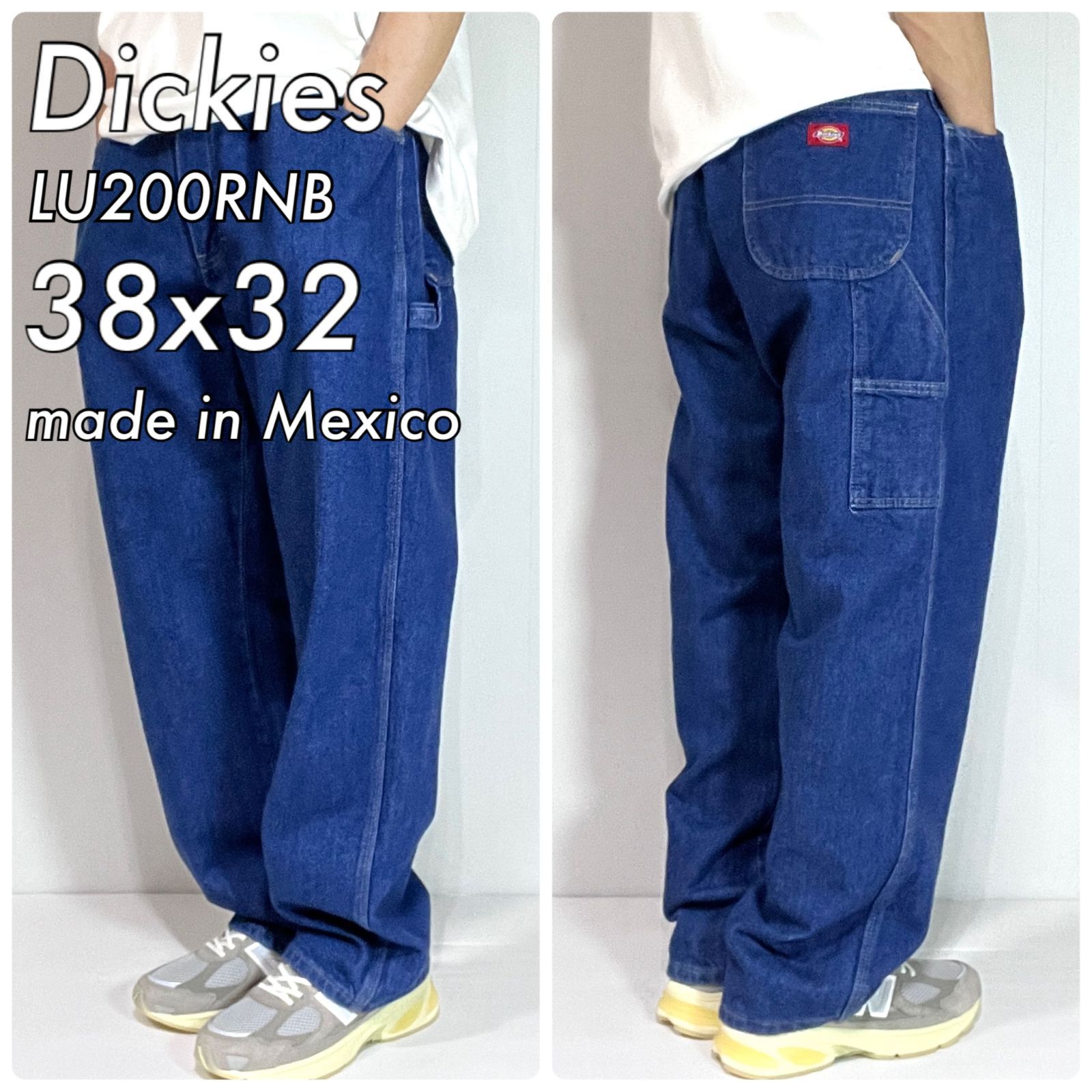 美品 濃紺 Dickies ディッキーズ デニム ペインターパンツ W38 L32 