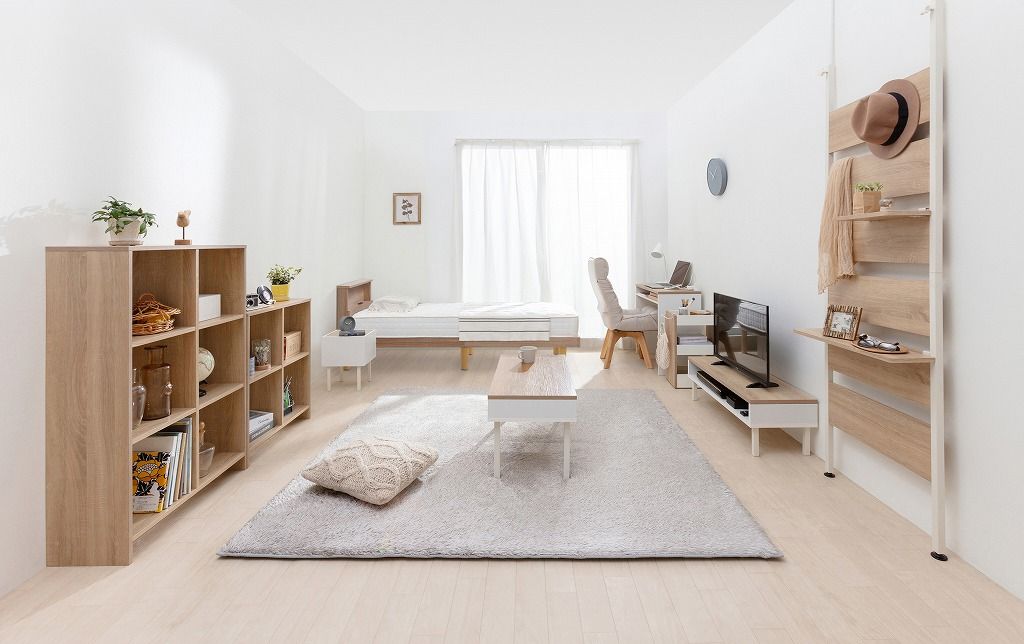 アイリスオーヤマ ベッド セミシングル シングル すのこ ベッドフレームのみ 収納 コンセント付 おしゃれ 北欧 ライトナチュラル K104312F IRIS OHYAMA NEXPOTALLINN_EU