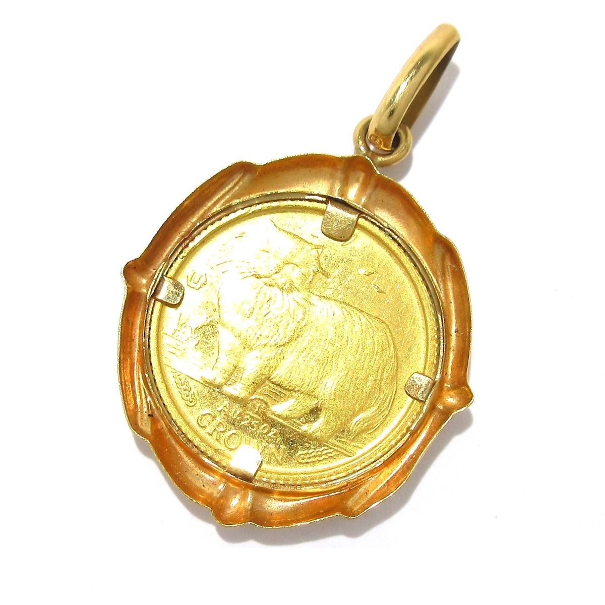 Unbranded ノーブランド ペンダントトップ K24YG×K18YG 総重量 2.0g