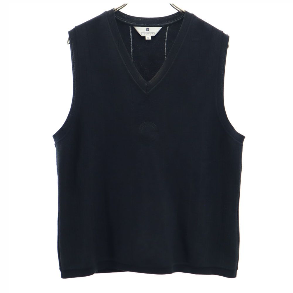 ジバンシィゴルフ 90s 日本製 オールド Vネック ニットベスト M 濃紺 GIVENCHY GOLF メンズ