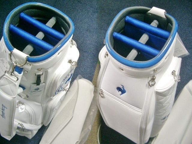 白ブルー青 ゴルフバッグ