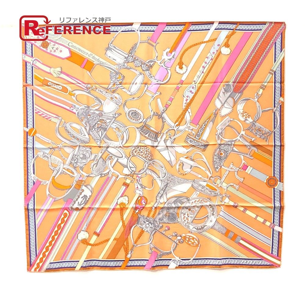 エルメス エトリエの競演 カレ ウォッシュ 90 スカーフ シルク