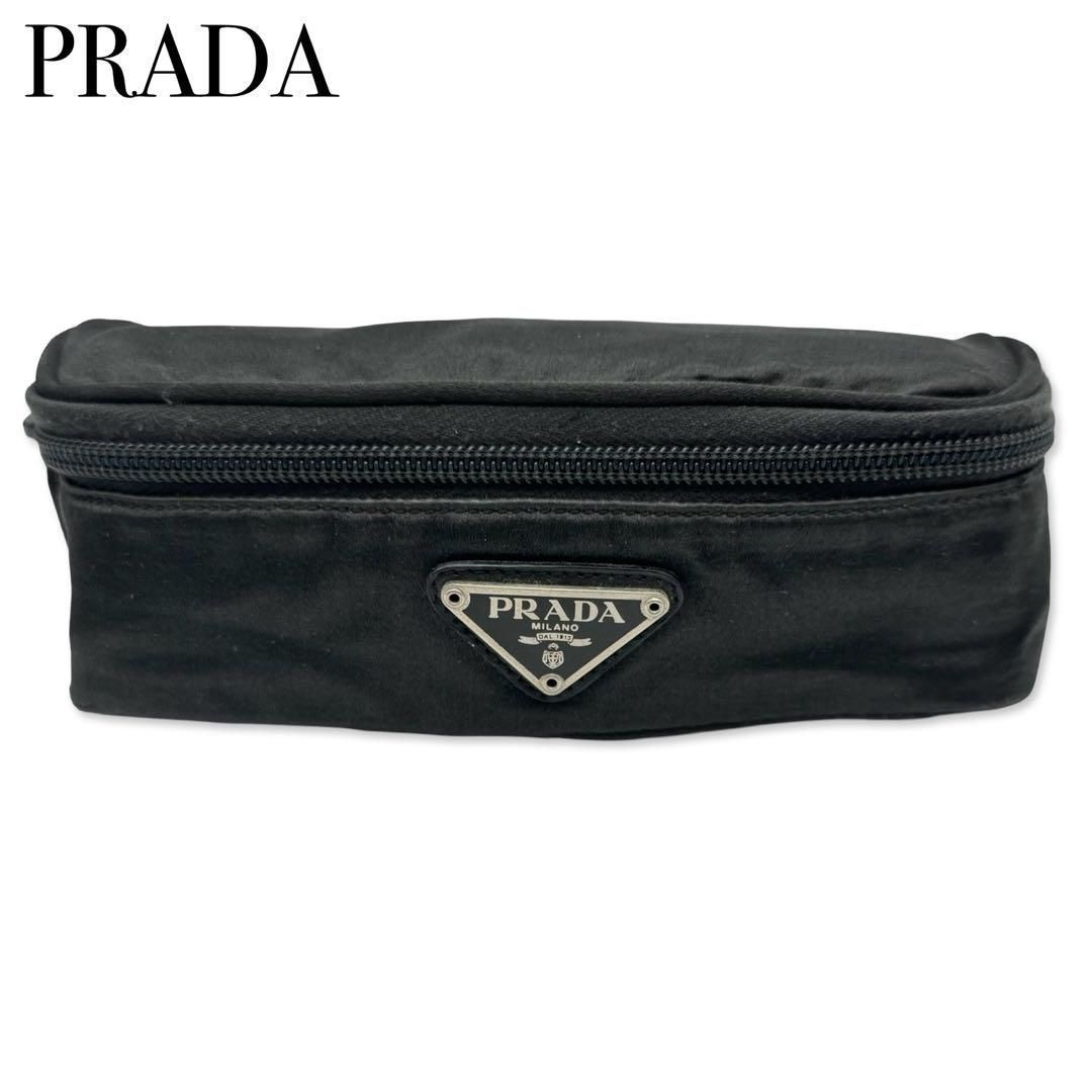 PRADA サテン ミニポーチ PRADA プラダ サテン ミニ マルチポーチ コスメケース 小物入れ