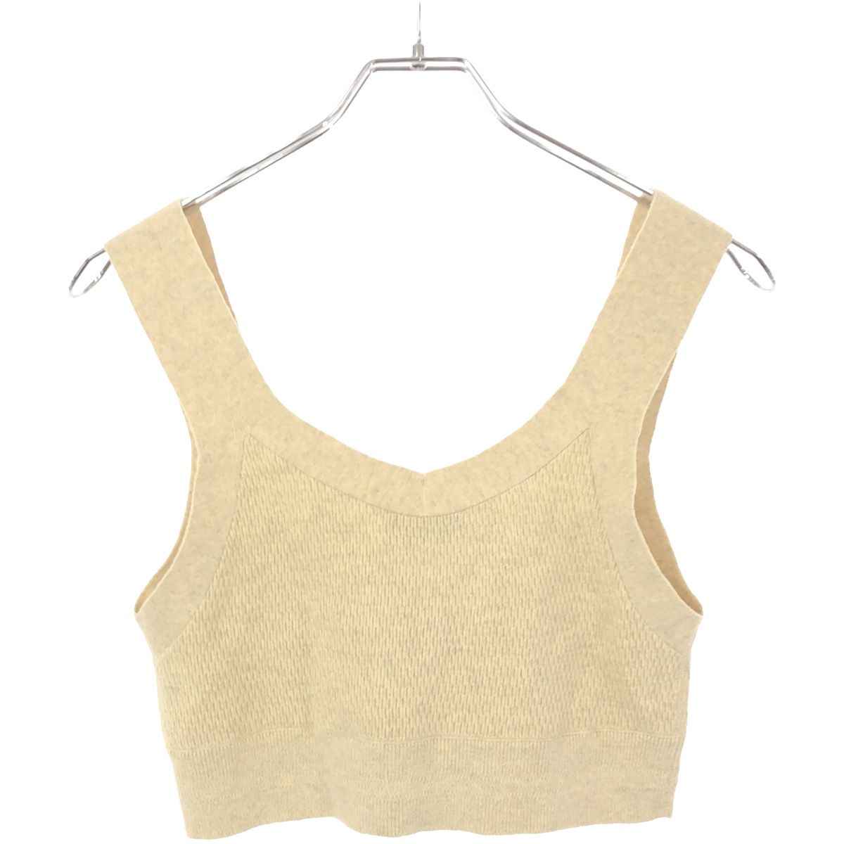 HYKE ハイク 23AW C/C KNIT THERMAL BUSTIER TOP ニットビスチェ トップ 232-11324 ベージュ F