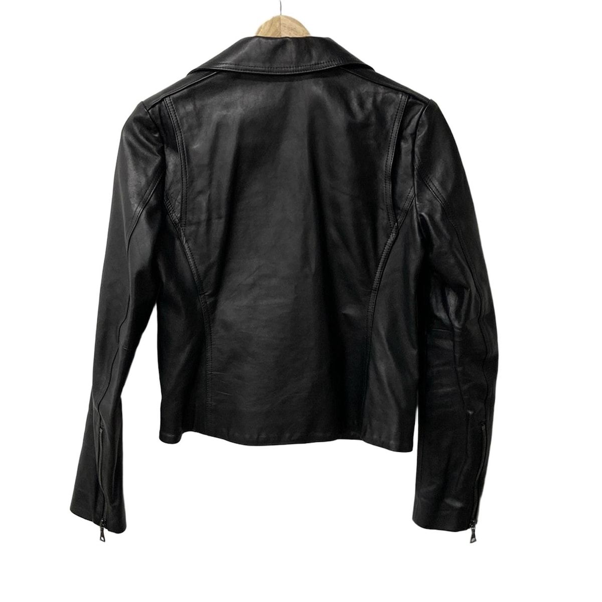 ファッション好き theory セオリー ライダースジャケット サイズP M レディース - 黒 長袖 レザー 春 秋 100％品質保証。