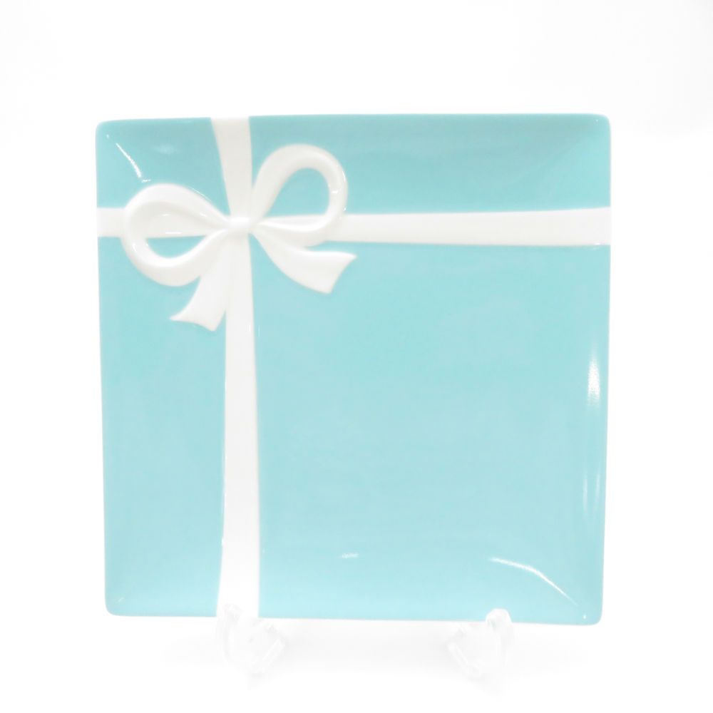 Tiffany 角皿2枚 TIFFANY&Co ティファニー 小皿 角皿 プレート 2枚セット 箱付き