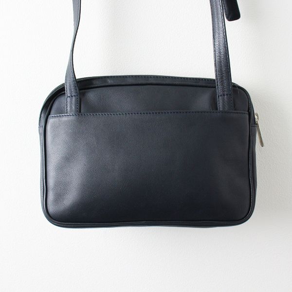LOEWE ロエベ スエード レザー ショルダーバッグ/ブルー ネイビー
