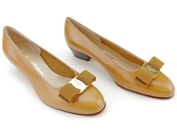 サルヴァトーレ フェラガモ パンプス シューズ 靴 ♯6ハーフD