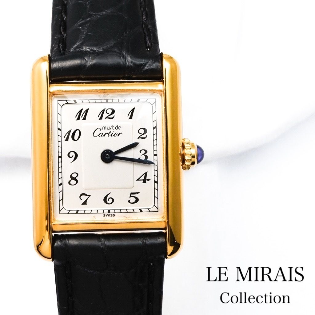 カルティエ マストタンクLM用 リザードベルト 江口時計店 純正尾錠