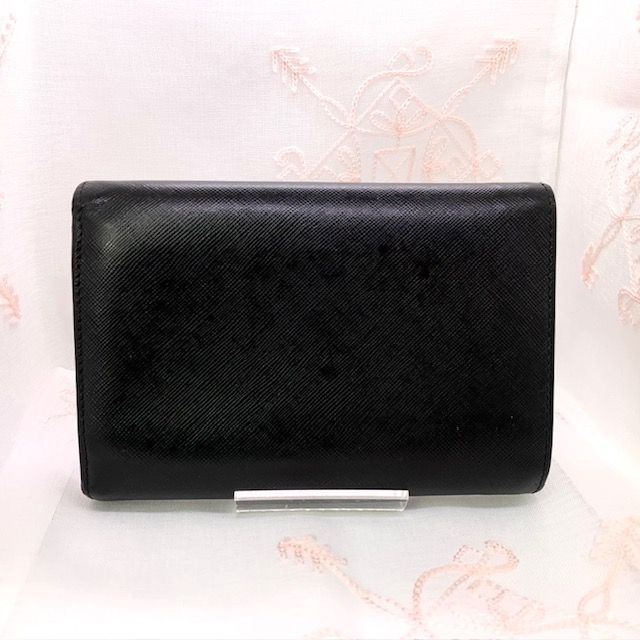 PRADA プラダ サフィアーノ 三つ折り財布 折財布 三角プレート 三角