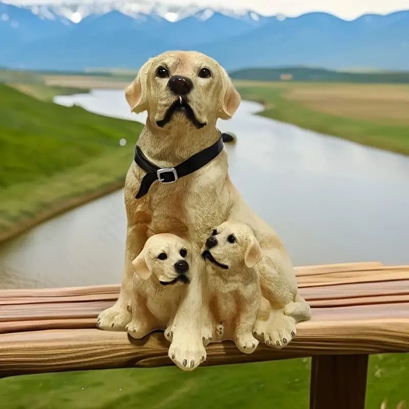 置物 犬 フィギュア 樹脂 オブジェ ラブラドールレトリバー 子犬